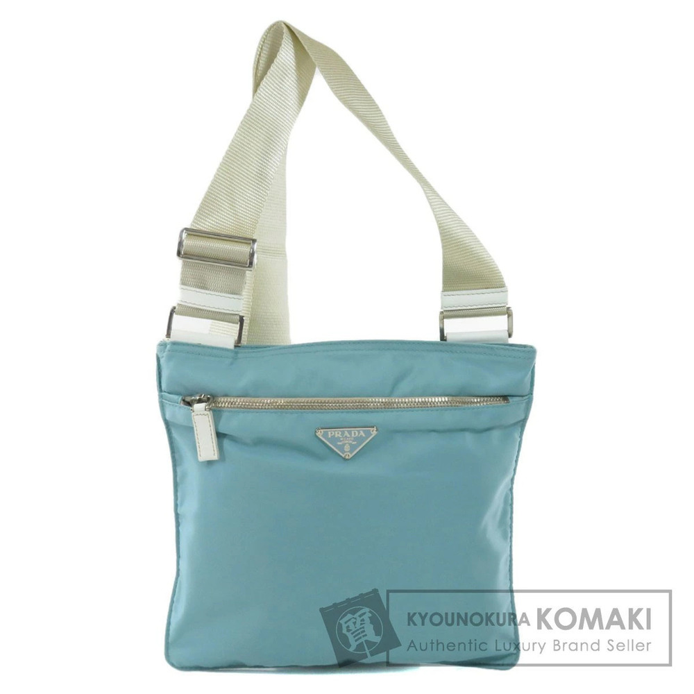 Prada Tessuto Crossbody Plate Shoulder Bag